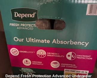 Depend Fresh Protection Advanced Underwear Size S or M