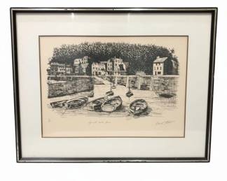 Arnold Fielder Lynmouth Harbor, Devon Limited Edition Print