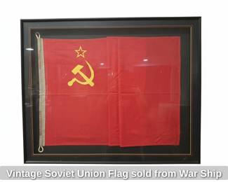 Vintage Soviet Union Flag sold from War Ship
