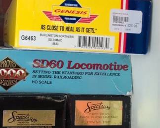 HO Scale Model Locomotives and Rolling Stock