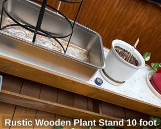 Rustic Wooden Plant Stand foot second image