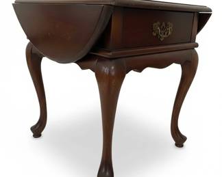 Ethan Allen Georgian Court Queen Anne Style DropLeaf Side Table second image