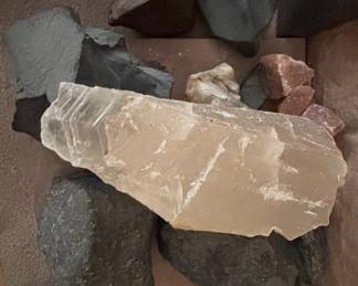 Large Selenite Gypsum Crystal with Mineral Specimens
