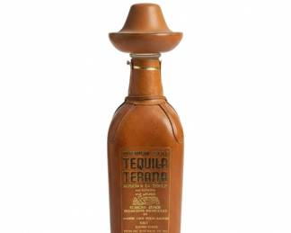 Tequila Terana Premium Gold Bottle with Sombrero Stopper