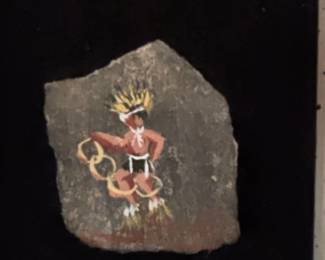 Native American Hoop Dancer Stone Painting second image