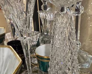 Marquis by Waterford Crystal Trillium Vase and Candlesticks second image