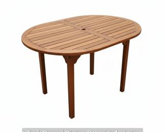 Teak Round Dining Set with chairs