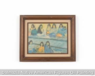 Dalmazia Native American Figures Oil Painting