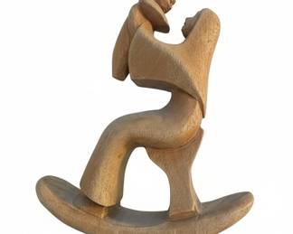 MidCentury Modern HandCarved Religious Figurines Madonna and Child