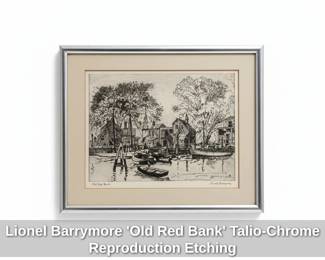 Lionel Barrymore Old Red Bank TalioChrome Reproduction Etching