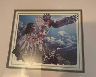 Native American Woman with Eagle Print by Maija second image
