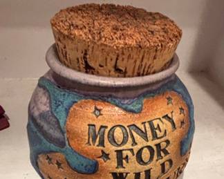 HandPainted Money for Wild Adventures Pottery Jar and Porcelain items