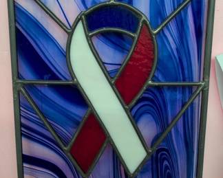 Stained Glass Awareness Ribbon Panel