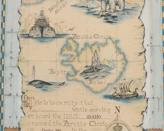 USS Idaho Arctic Circle Crossing Certificate