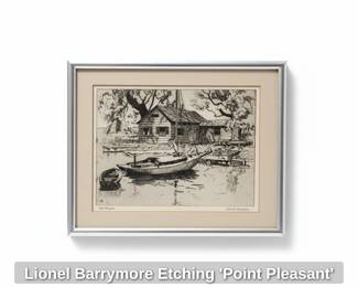 Lionel Barrymore Etching Point Pleasant