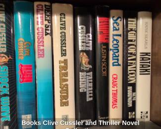 Books Clive Cussler and Thriller Novel Collection