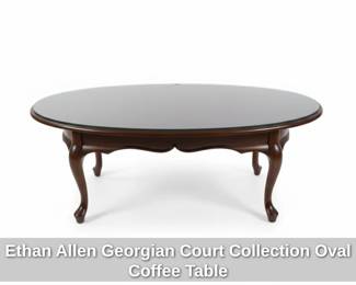 Ethan Allen Georgian Court Collection Oval Coffee Table