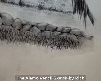 The Alamo Pencil Sketch by Rich second image