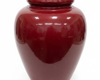 Large Robinson Ransbottom Burgundy Ceramic Floor Vase