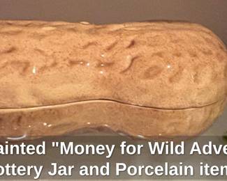 HandPainted Money for Wild Adventures Pottery Jar and Porcelain items second image