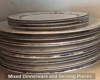 Mixed Dinnerware and Serving Pieces second image