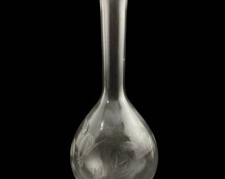 Vintage Etched Glass Decanter