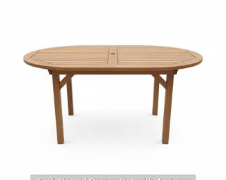 Teak Round Dining Set with chairs third image