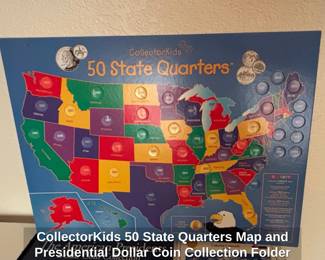 CollectorKids State Quarters Map and Presidential Dollar Coin Collection Folder