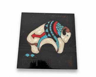 Cleo Teissedre HandPainted Ceramic Tile