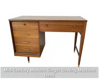 MidCentury Modern Singer Sewing Machine Desk