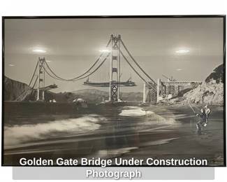 Golden Gate Bridge Under Construction Photograph