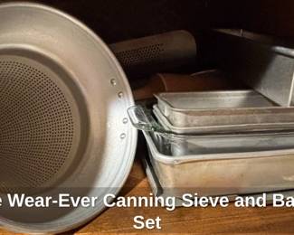 Vintage WearEver Canning Sieve and Bakeware Set