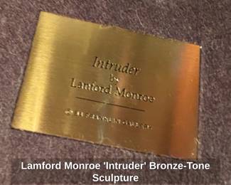 Lamford Monroe Intruder BronzeTone Sculpture second image