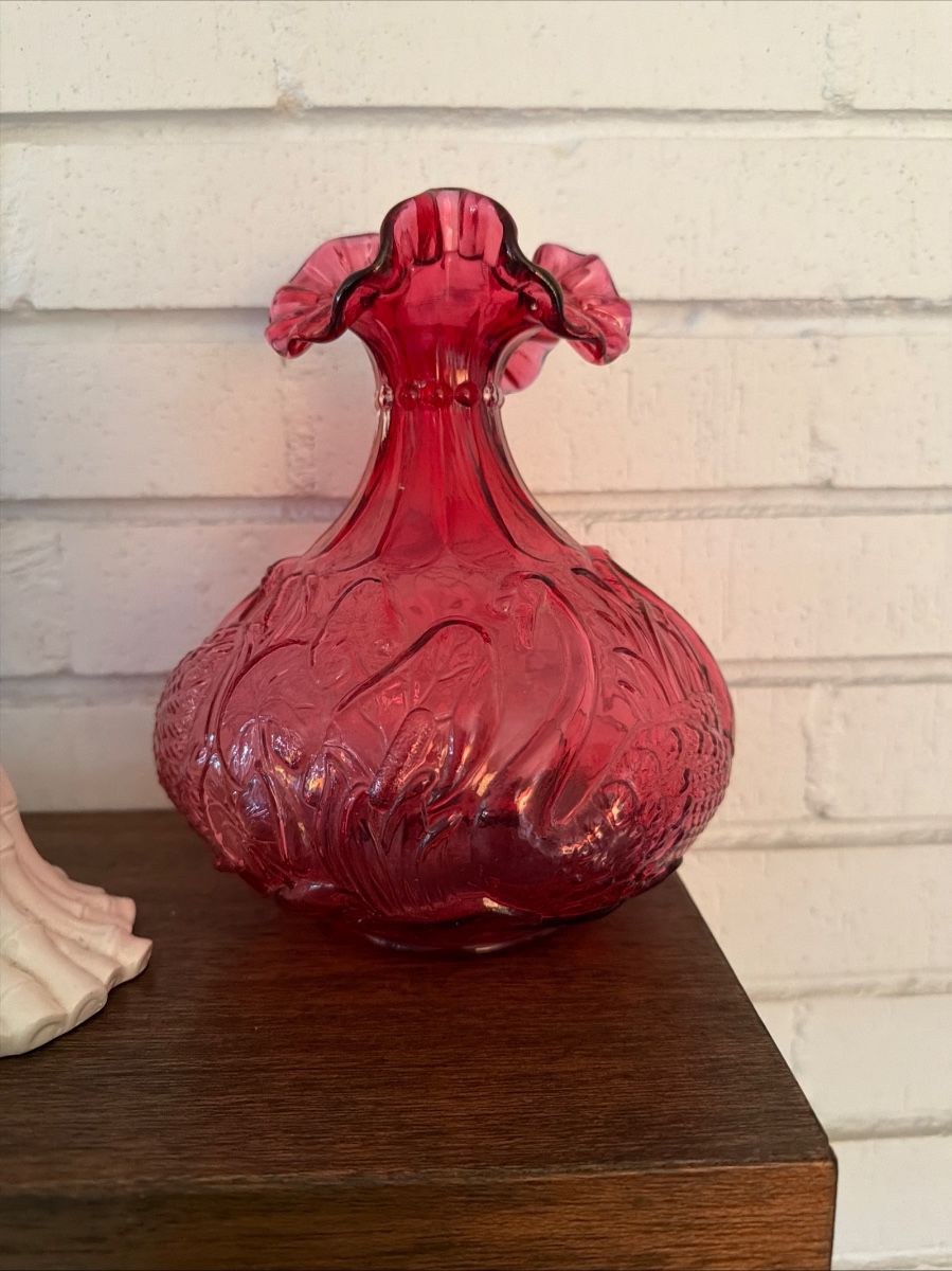 Rare Fenton Cranberry Vase
