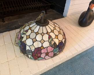 1970s Tiffany like swag light