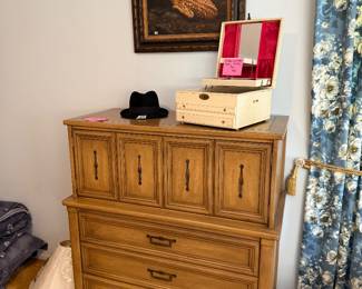 White Furniture Co. Queen MCM Bedroom suite including chest, dresser with mirror, bed, and 2 night stands, really groovy!