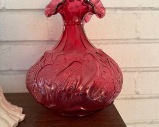 Rare Fenton Cranberry Vase