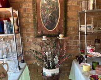 Vtg. Frame and art