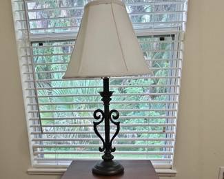 Wrought Iron Scroll Table Lamp