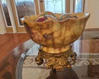 Decorative Ceramic Footed Bowl second image