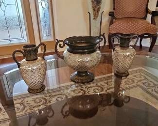 Bombay Company Decorative Urn and Vase Set
