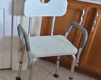 Adjustable Medical Shower Chair with Backrest