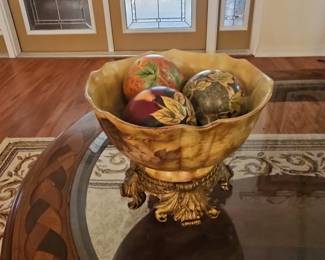 Decorative Ceramic Footed Bowl