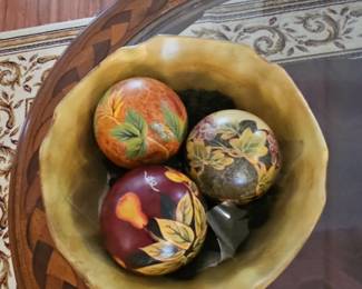 Decorative Ceramic Footed Bowl third image