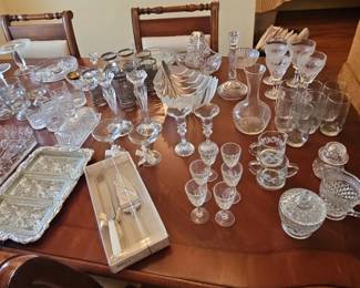 Princess House Crystal Collection with SilverPlated Serving Pieces
