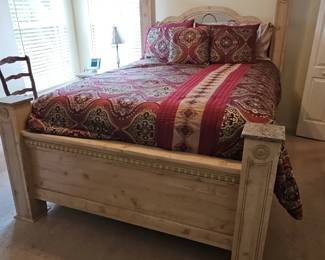 Rustic Transitional StoneTop Poster Bed