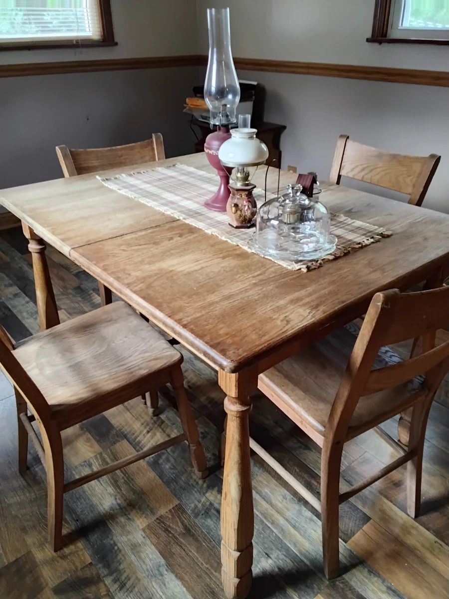 Oak table and chairs