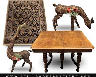 Fitz & Floyd, Baccarat, doll house furniture, Round Top decor, Tiffany bowl, Royal Doulton, Westmoreland glass, golf balls, Crate & Barrel, Vinyard Vines, Fabrege egg, and much more!