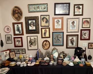 Extensive Collection of Early 1900s Harrison Fisher “Fisher Girl” illustrations and Other Vintage Ladies’ Portraits
