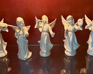 Vintage Dresden Porcelain Angel Musicians Set